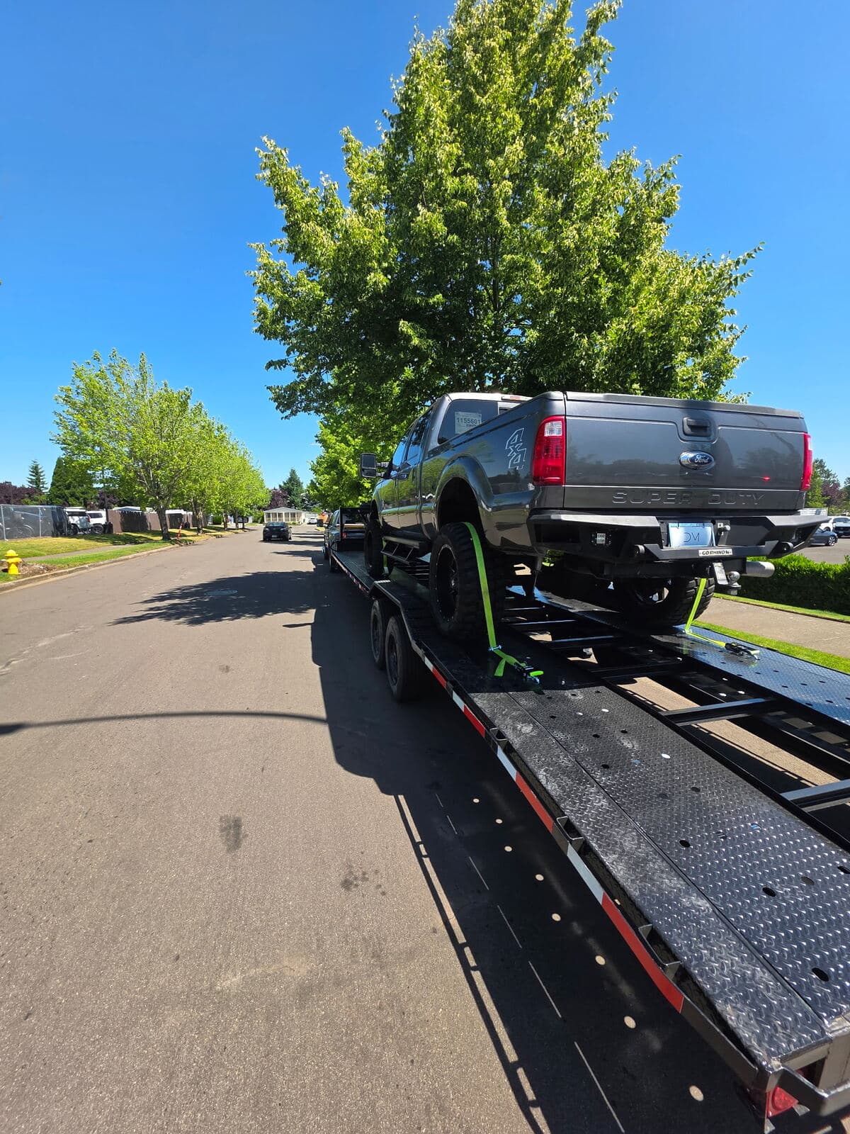 Front-end tie-down on the 2025 two-vehicle trailer
